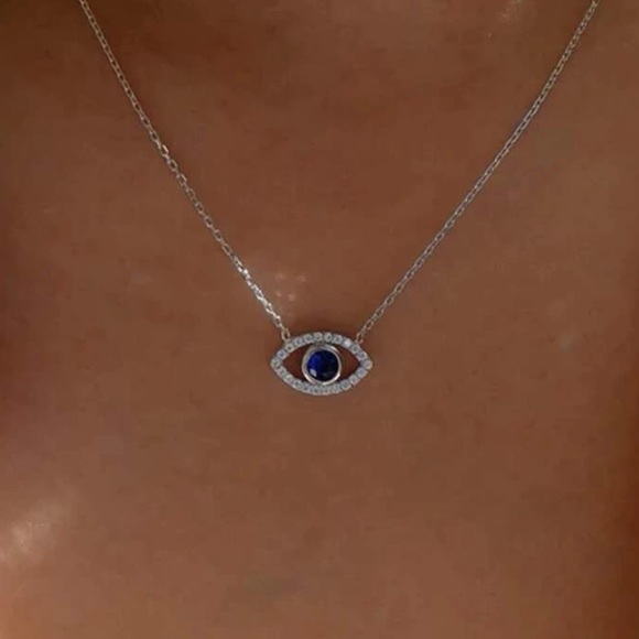 3/$30 NEW! Evil Eye Necklace Boho Hamsa Spiritual Rhinestone - Picture 3 of 6